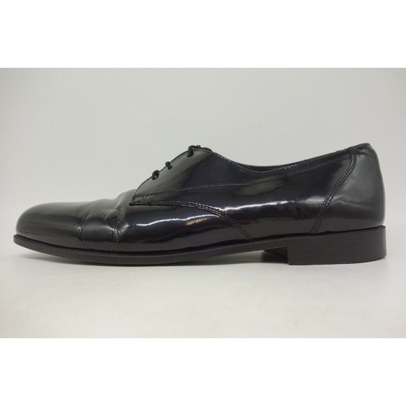 Stanley Blacker Couture Black Patent Leather Lace Up Oxfords Shoes Men\'s 10.5 M main image 10